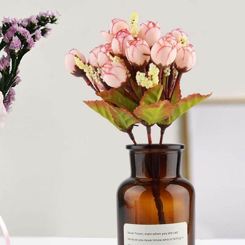 Faux Rose Floral Stick - Blush Pink media 3