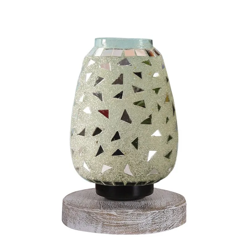 Luxior Mosaic Glass Table Lamp With Wooden Base media 5