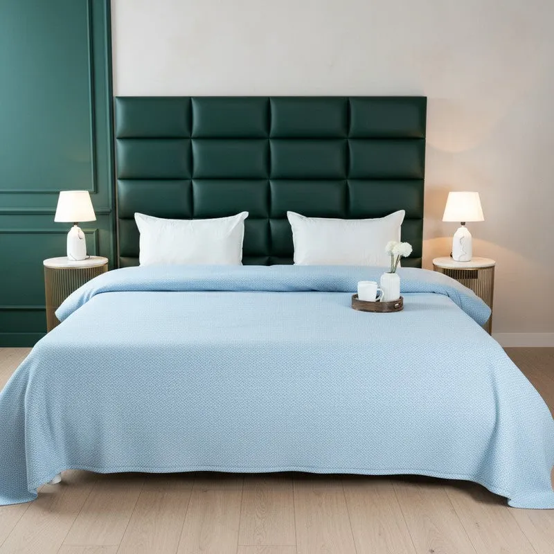 Axis Loom Cotton Bedsheet (Blue) - 300 TC media 1