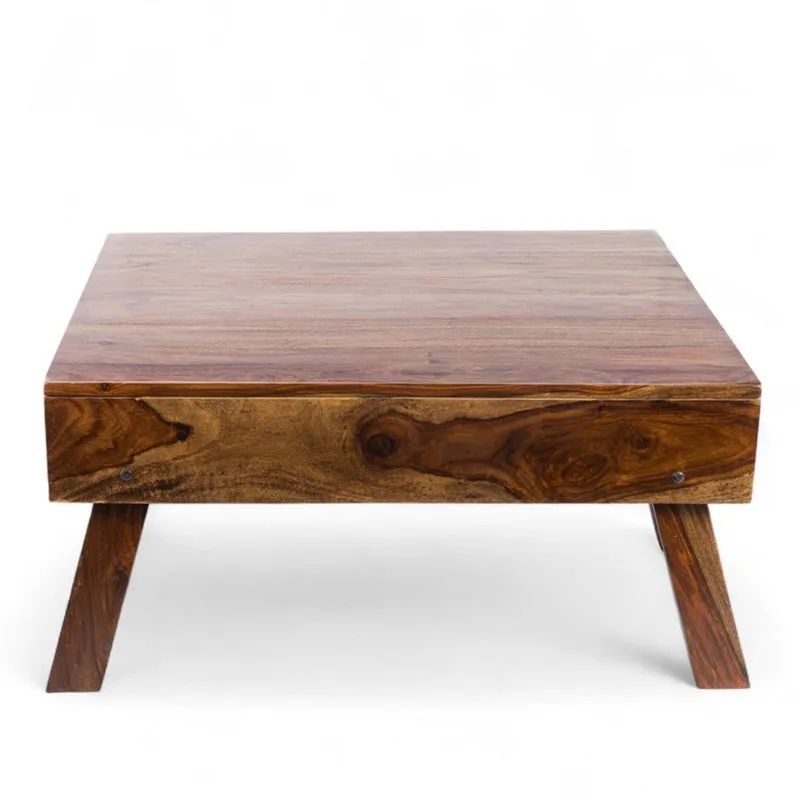 Servon Sheesham Wooden Center Table - Brown,Beige media 5