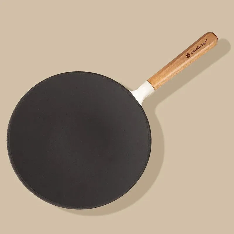 Cumin Co Enamel Cast Iron Roti Tawa - White media 4