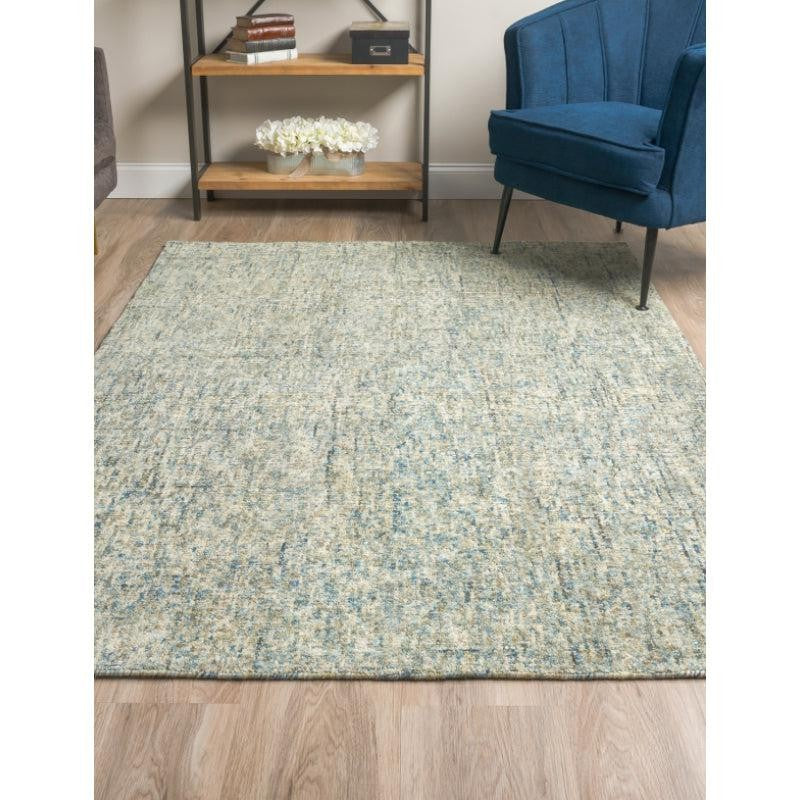 Handloom Hand Tufted Harmony Wool Rug - Blue & Olive media 3
