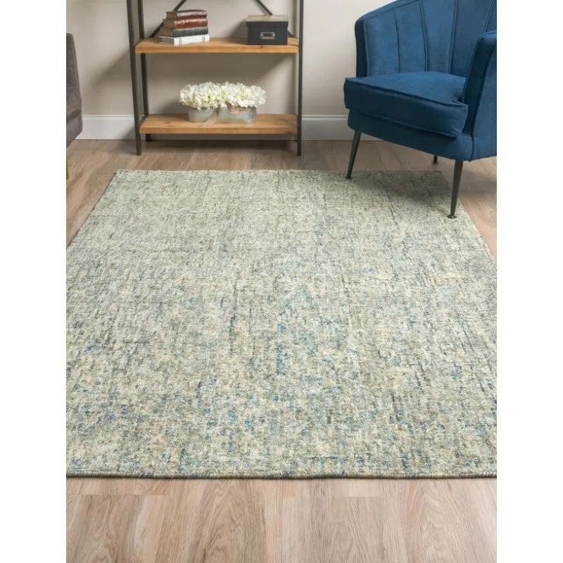 Handloom Hand Tufted Harmony Wool Rug - Blue & Olive media 3