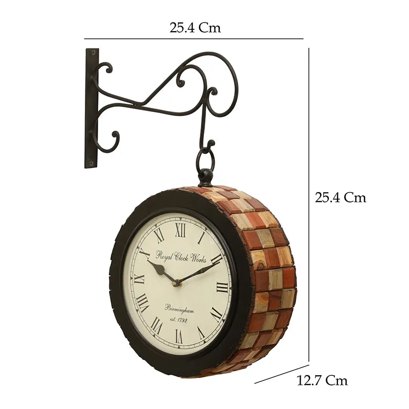 Hickory Hour Wood Analog Wall Clock - 5