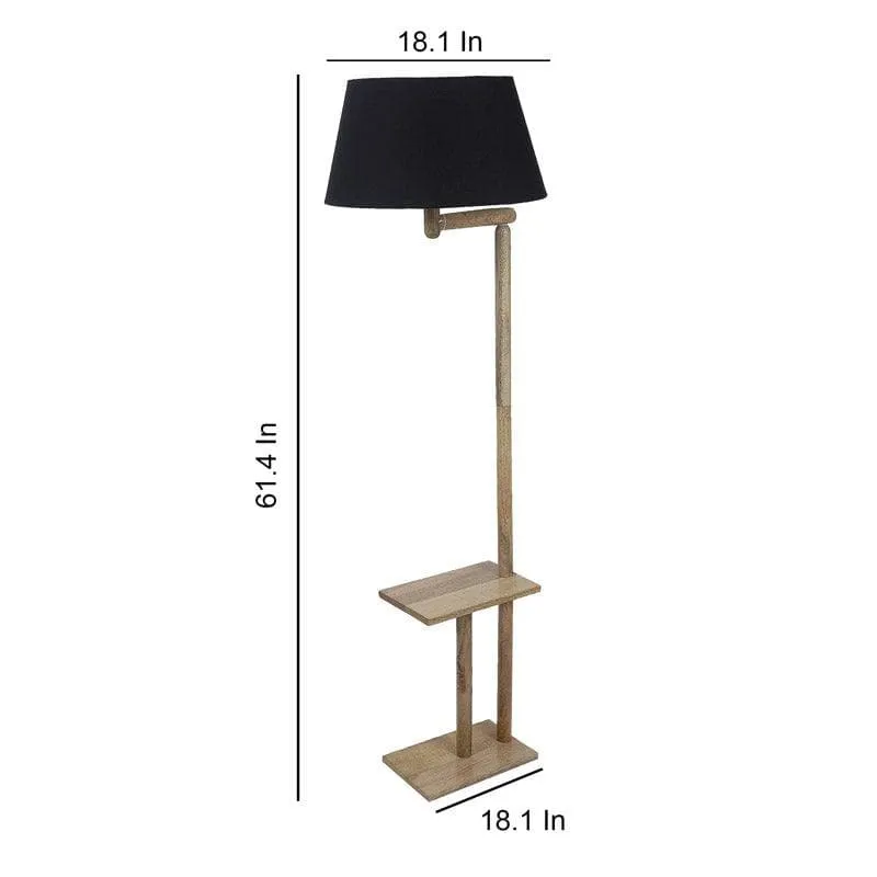 Eartha Enya Floor Lamp With Shelf - Charcoal media 5