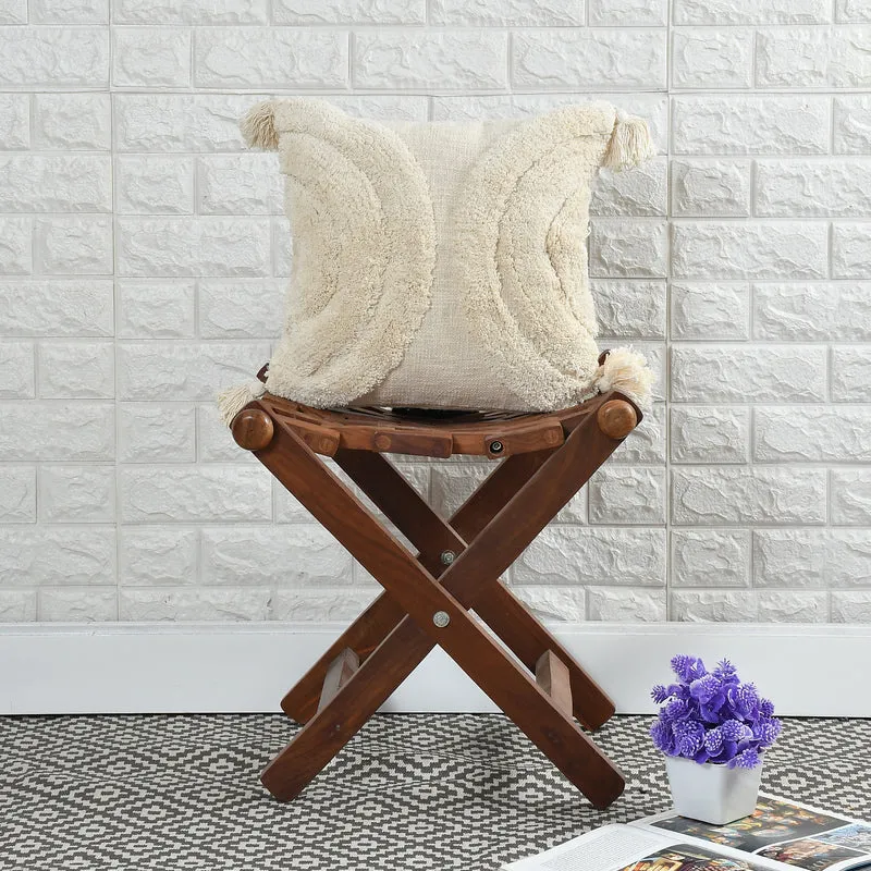 Aquila Tufted Cushion Cover (Off White) - Set Of Two media 7