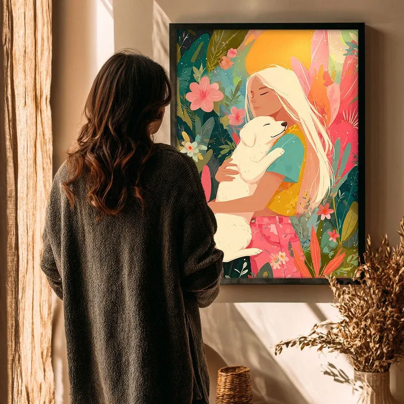 Wild Tender Canvas Wall Painting - Black Frame media 4