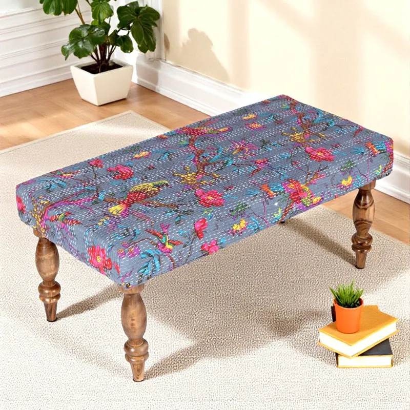 Daxor Sheesham Wooden Bench - Grey media 1