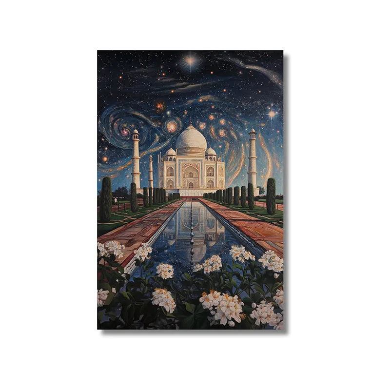 Tale Of Taj Mahal Wall Painting media 3