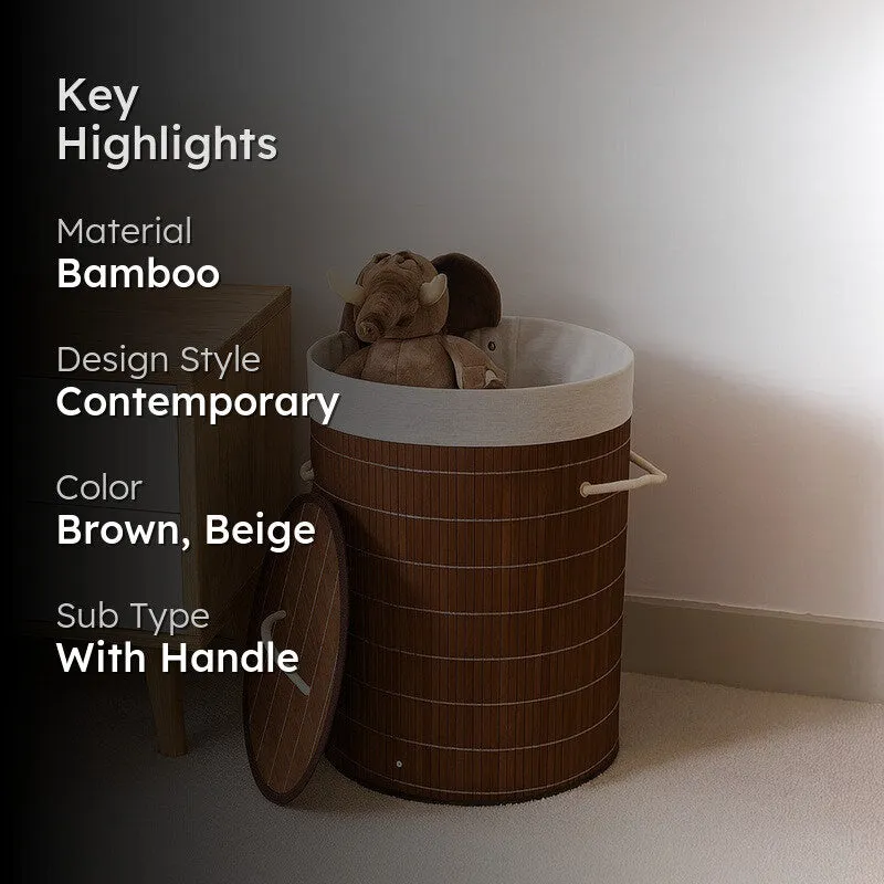 Rioware Modern Bamboo Ribbed Laundry - Brown media 2