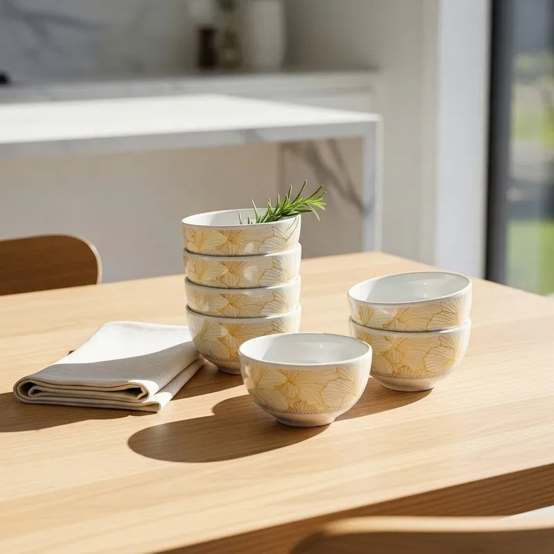 Flore Melamine Snack Bowls (200 mL Each) - Set of Six media 1