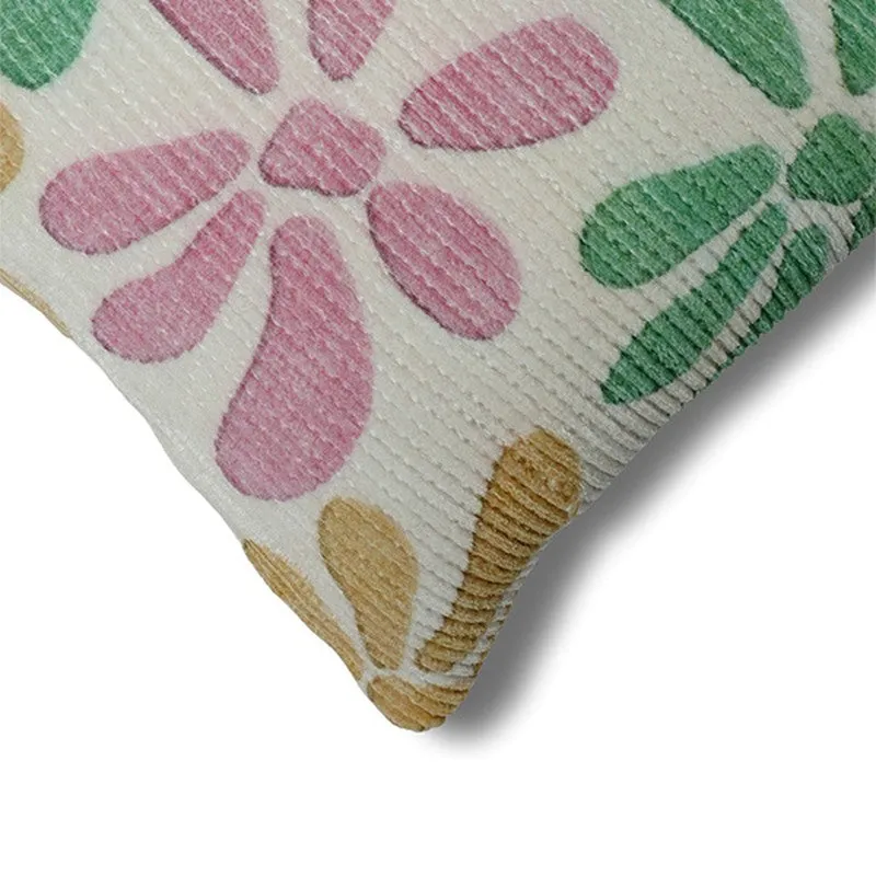 FloralGrace Cushion Cover (Pink, Mustard) - Set Of Five media 6