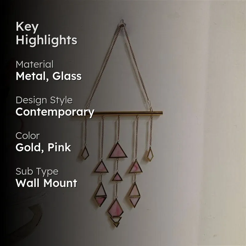 Bendora Suncatcher MDF & Glass Wall Hanging - Pink media 2