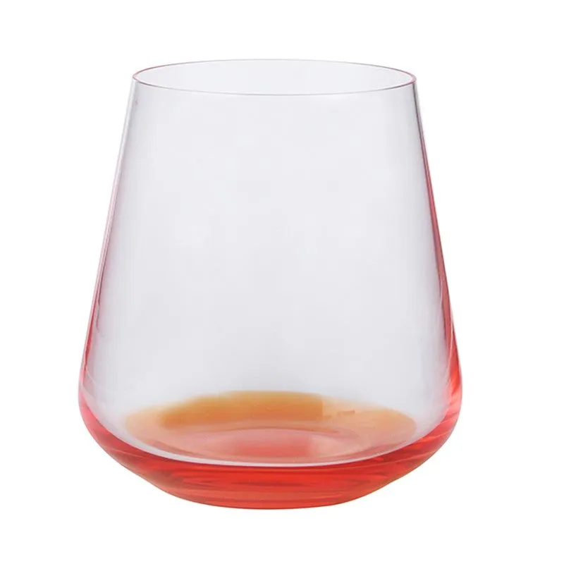 Orange Bohemia Crystal Ombre Red  Whiskey Glasses (400 mL) - Set of Six media 9