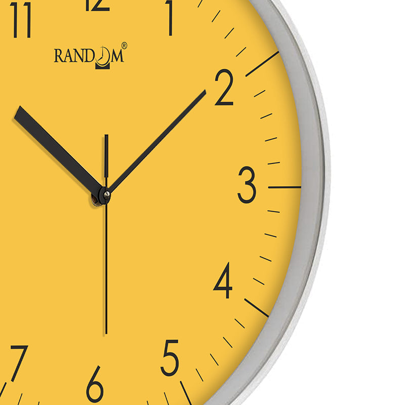 Benot Silver Analog Wall Clock - Yellow media 6