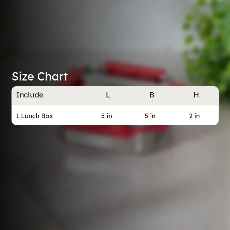 Hotserve Stainless Steel Lunch Box (Red) - 400 mL media 7