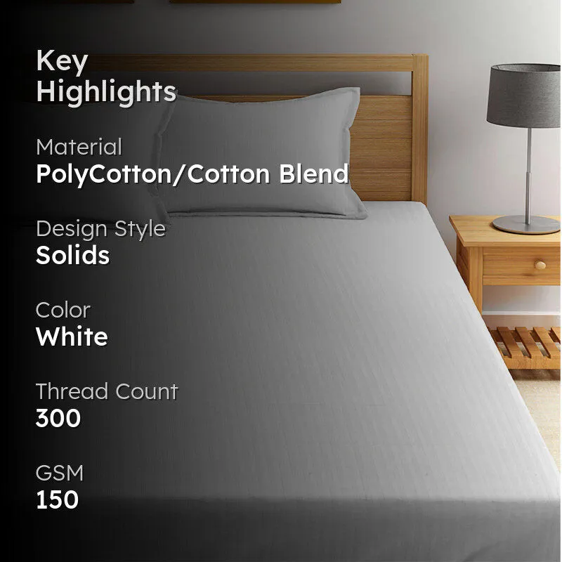 Onyx Stripes Bedsheet (White) - 150 GSM media 2