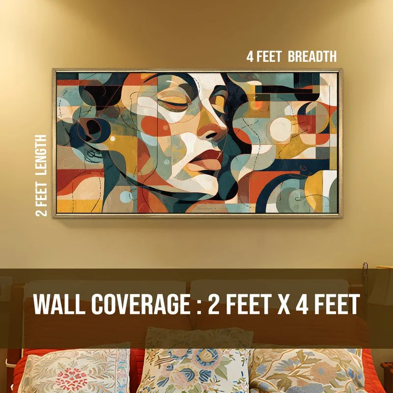 Mosaic Mind Canvas Wall Painting With Frame media 8