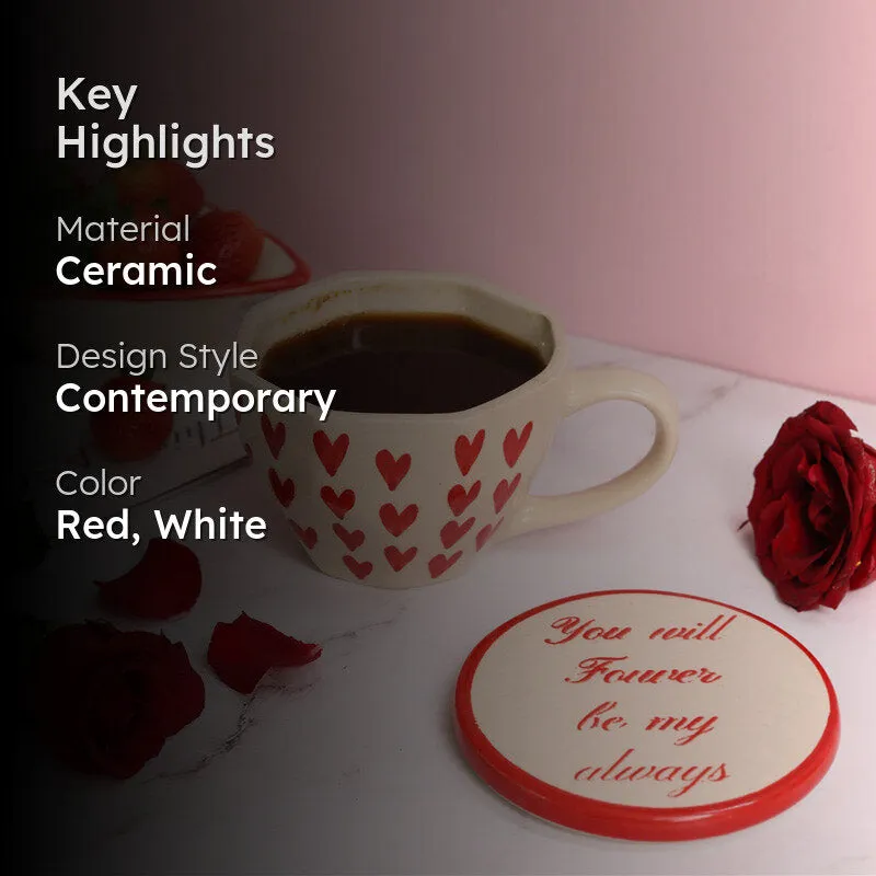 Love Letter Ceramic Coffee Mug (200 mL) - Two Piece Set media 2