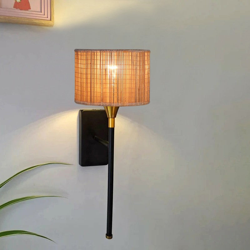 Elvina Bamboo & Metal Wall Lamp