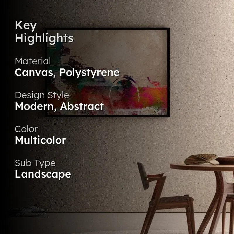 Abstract Fielder Canvas Wall Painting - Black Frame media 2