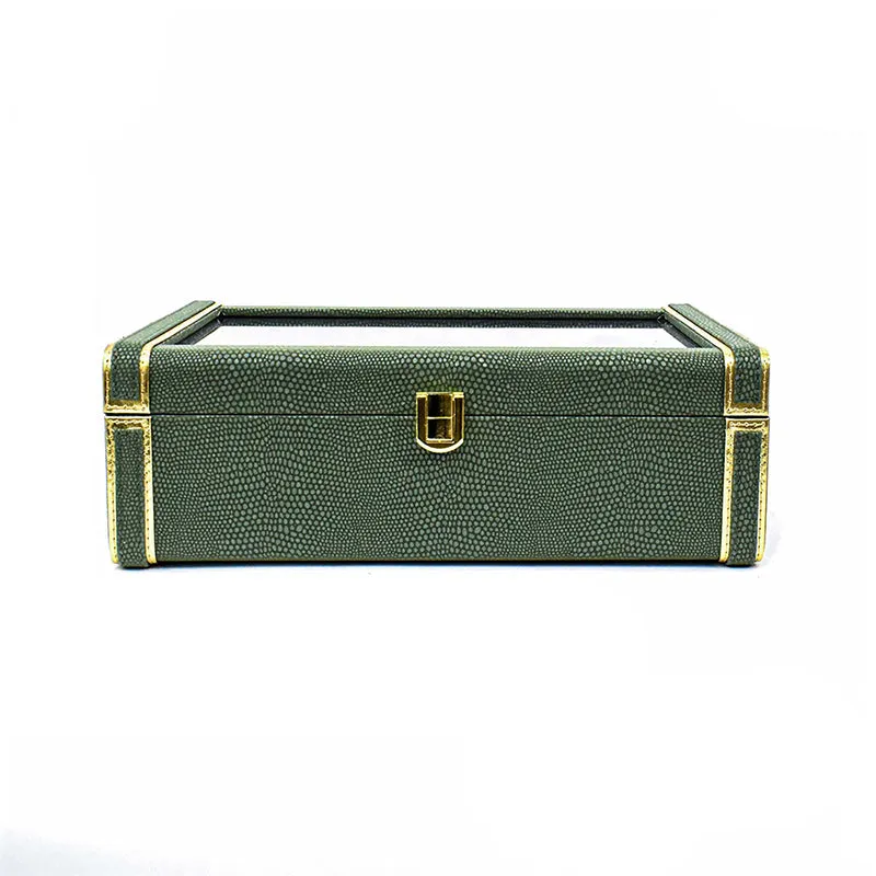 Tisquo II Faux Leather Watch Organizer - Olive Green media 3