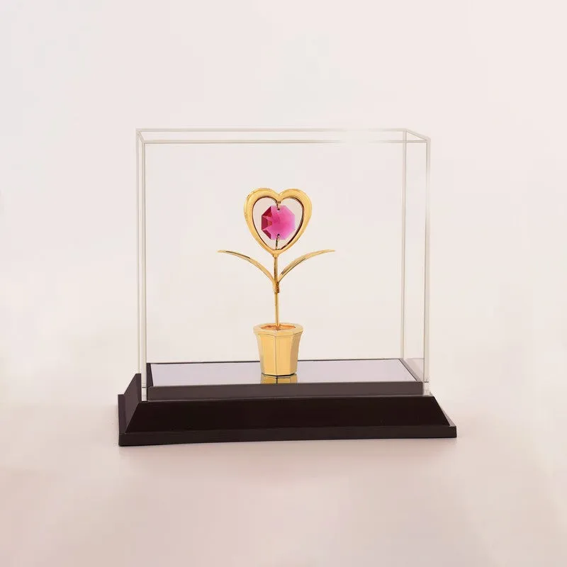 Heart Pot Crown 24K Gold Plated Mild Steel Showpiece media 3