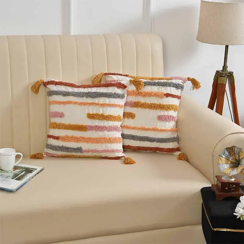 Boho Rainbow Cushion Cover- Set Of Two media 2