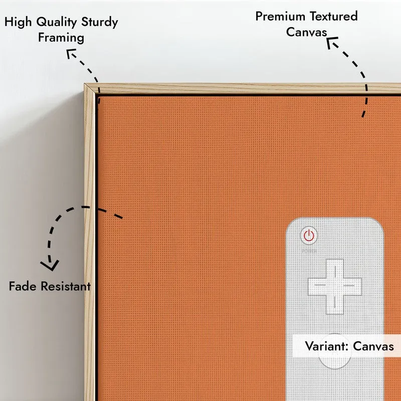 Level Select Framed Canvas Archival Canvas Wall Painting - Natural Brown Frame media 5