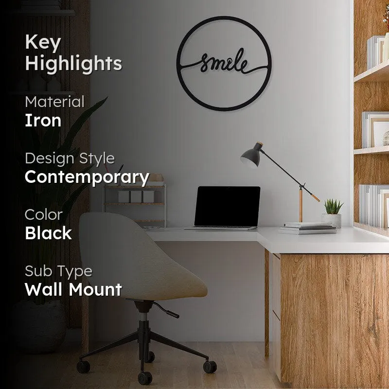 Smile Black Iron Wall Accent media 2