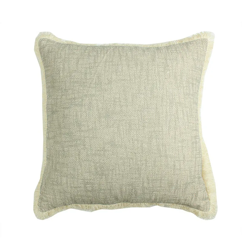 Botanic Silk Touch Woven Cotton Cushion Cover (Grey) - Set Of Two media 3