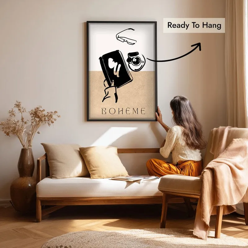 Boheme Ritual Canvas Wall Painting With Black Frame media 7