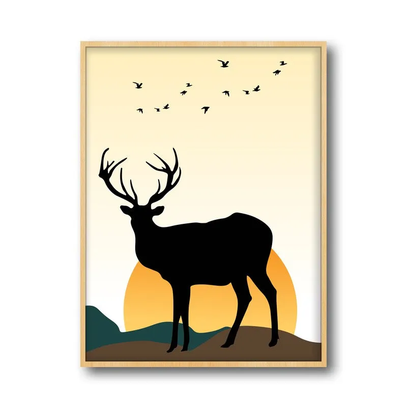 Moonlight Meadow Archival Canvas Wall Art - Natural Brown Frame media 5
