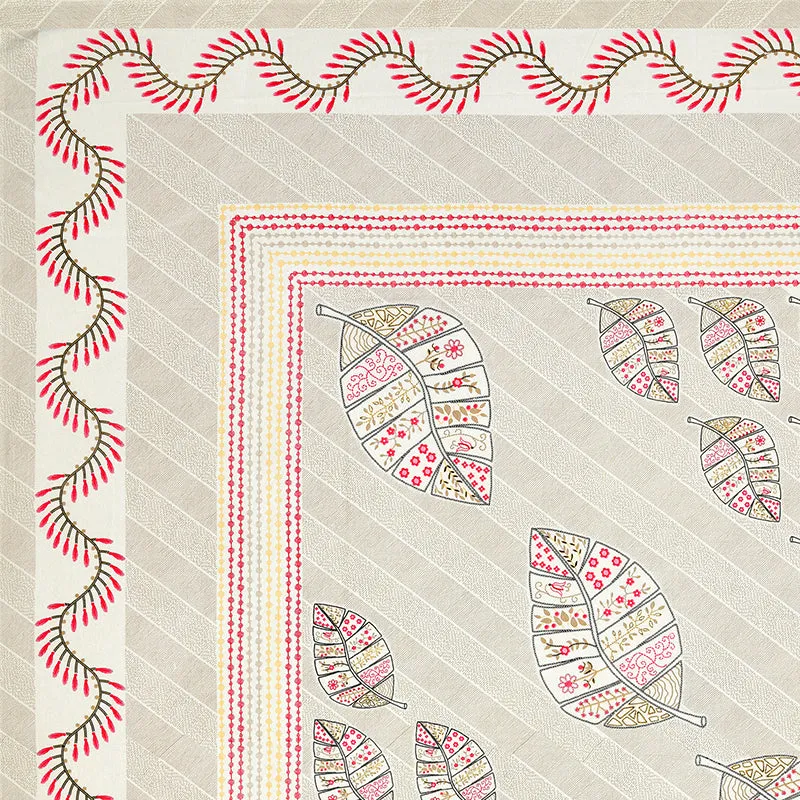 Anshika Ethnic Cotton Bedsheet (Pale Yellow) - 160 TC media 3