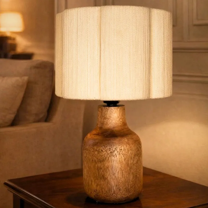 Halviro Accent Cotton Table Lamp - White media 3