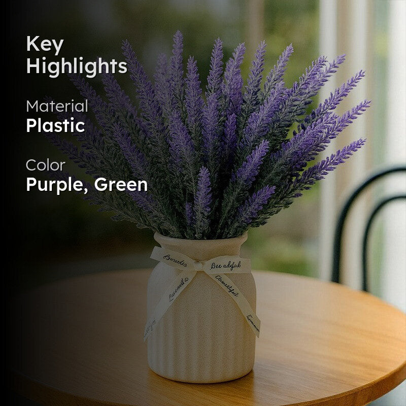 Faux Lavender Plastic Floral Sticks image 2