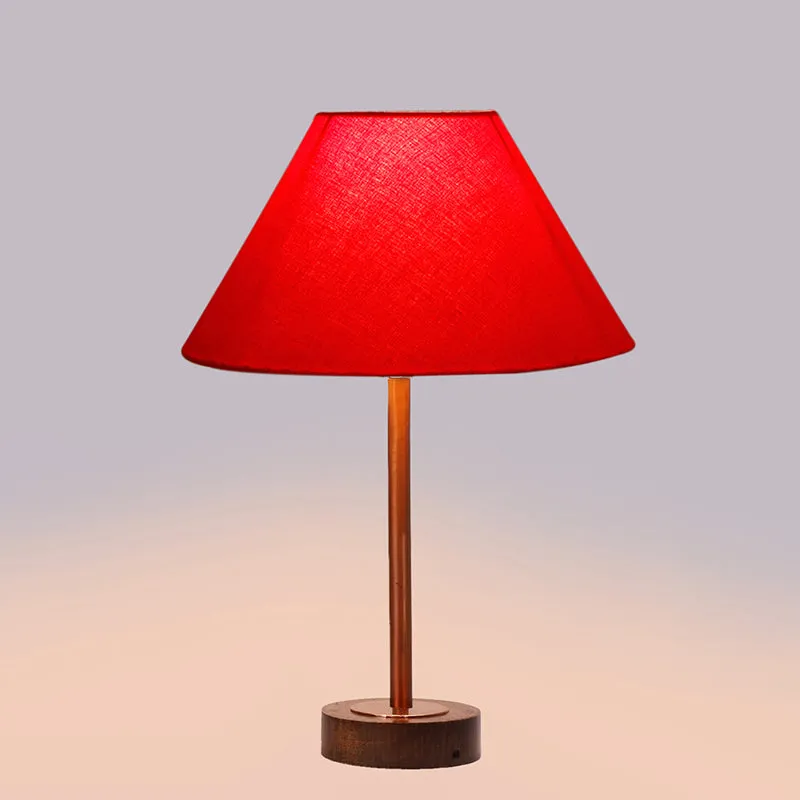 Cotin II Rodin Wooden Table Lamp - Red,Copper,Brown media 5