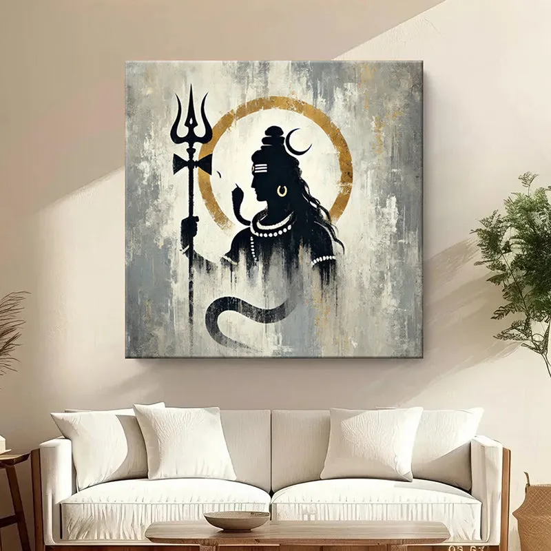 Kailasa Shiva Poly Canvas Wall Painting media 1