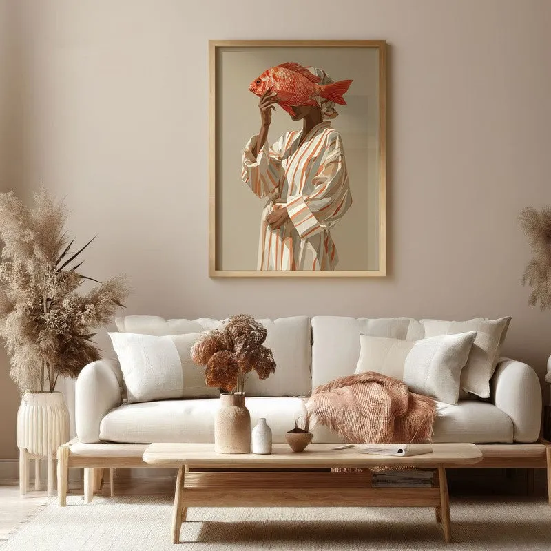 Terracoa Canvas Wall Painting With Brown Frame media 4