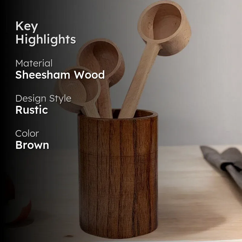 Cutlora Sheesham Wood Cutlery Holder media 2