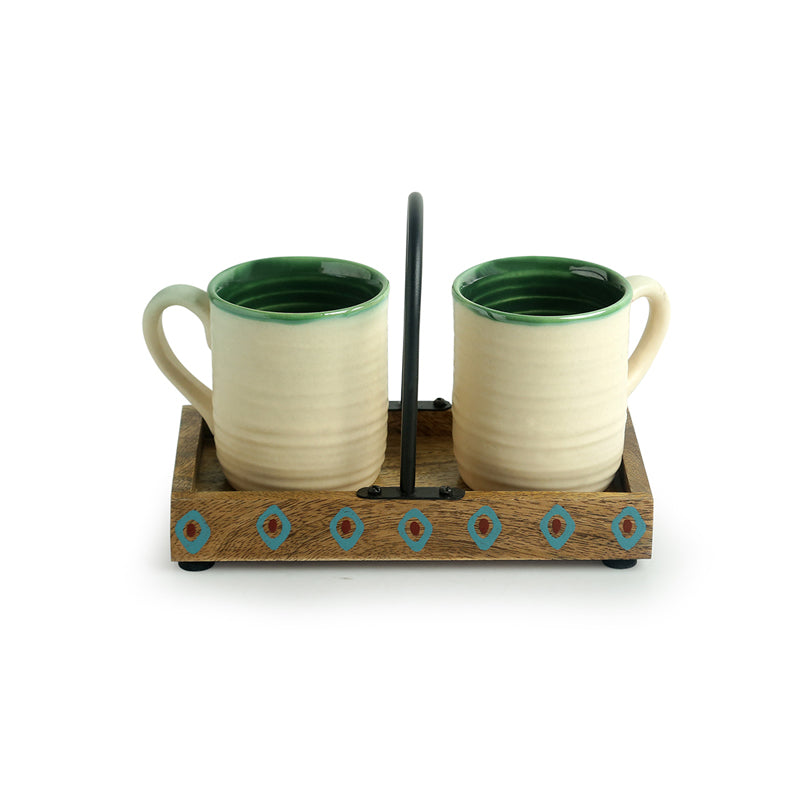 Jage Rule Handglazed Cup With Tray (190 ML) - Three piece Set media 3