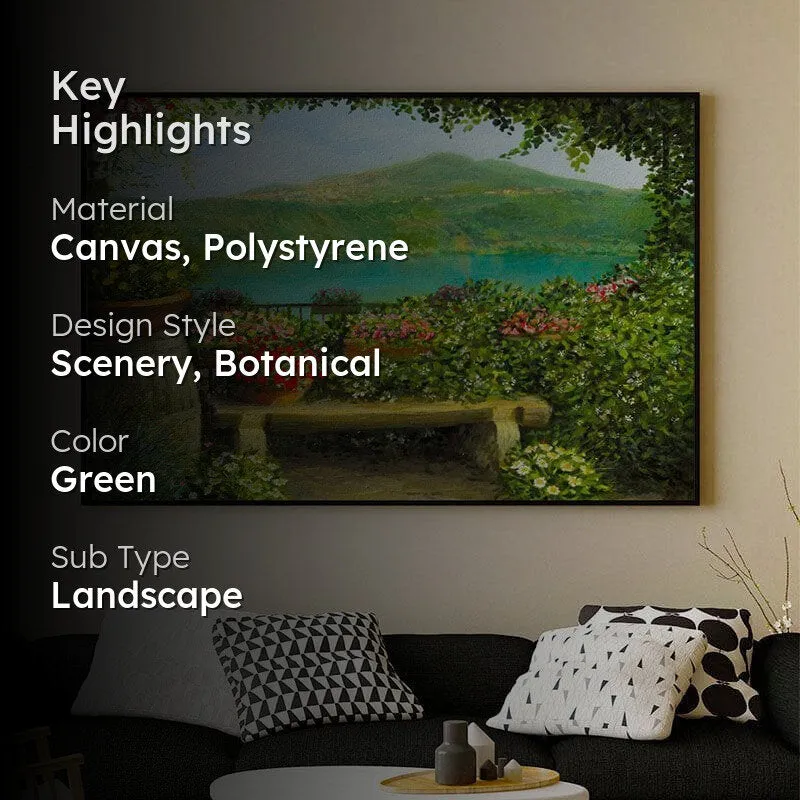 Castel Gandolfo Canvas Wall Painting - Black Frame media 2