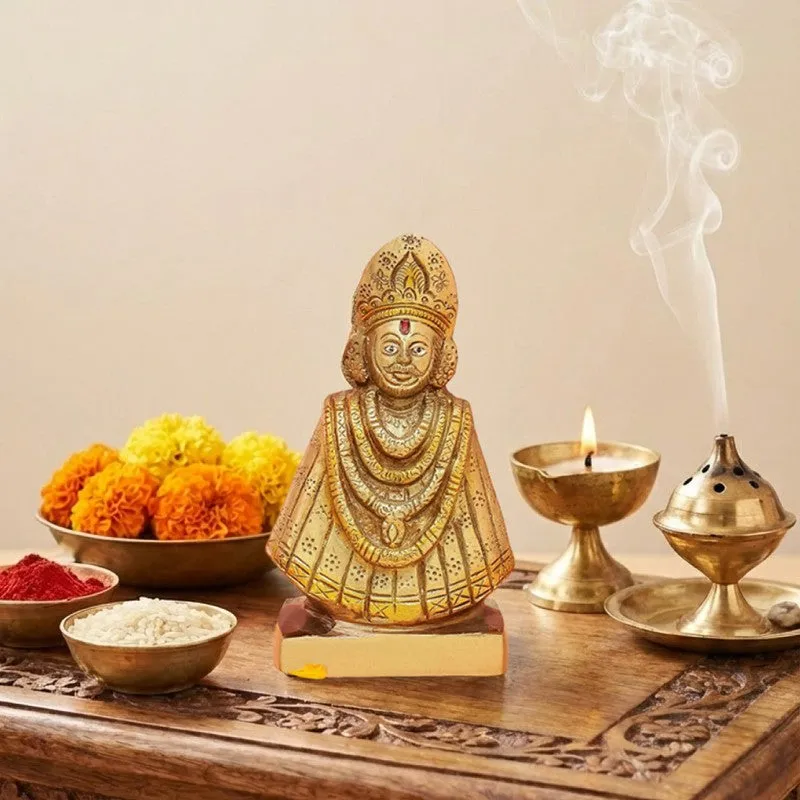 Khatu Shyam Ji Divine Brass Idol media 5
