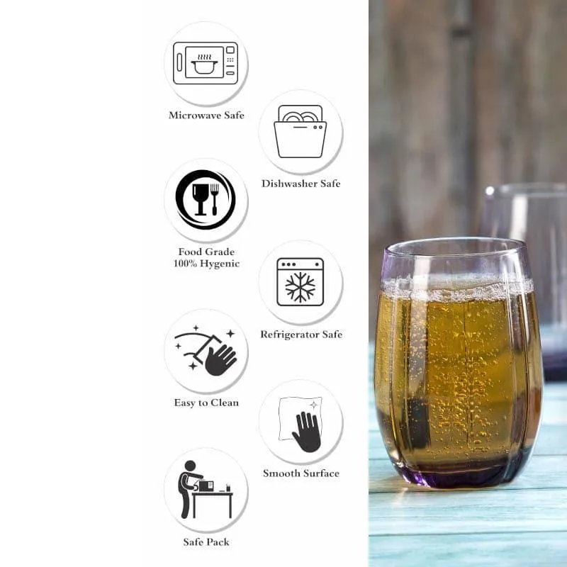 Pasabahce Savou Violet Tumbler (240 ML) - Set Of Six media 7