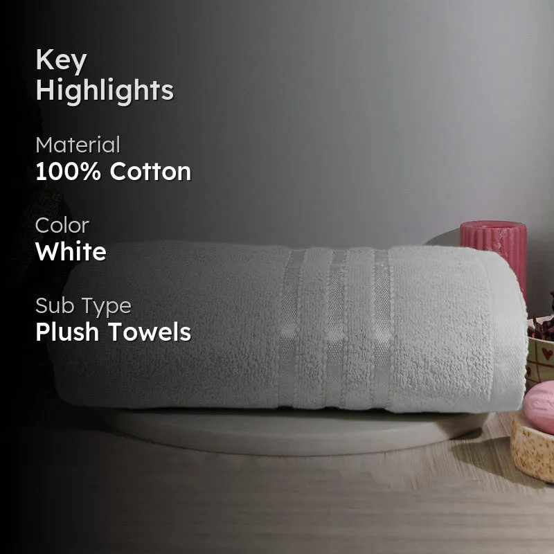 Micro Cotton LuxeDry Comfort Solid Bath Towel - White media 2