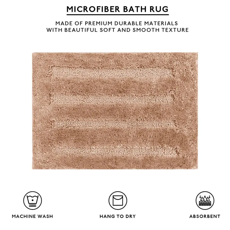 Luxe Classic Bath Mat - Taupe media 6