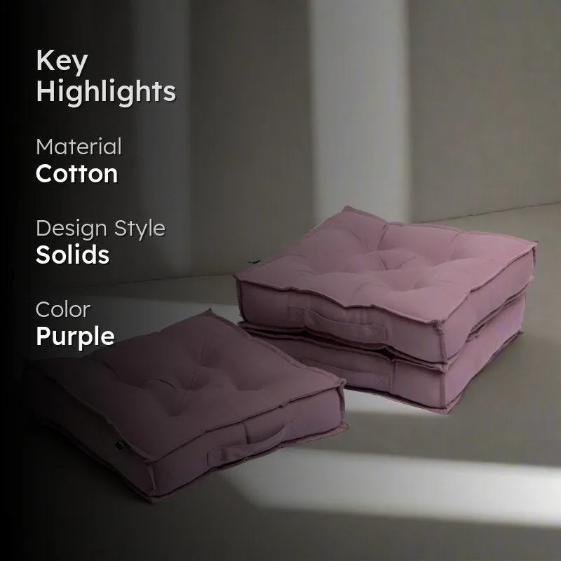 Tara Floor Cushion (Lilac Purple) - Set Of Three media 2