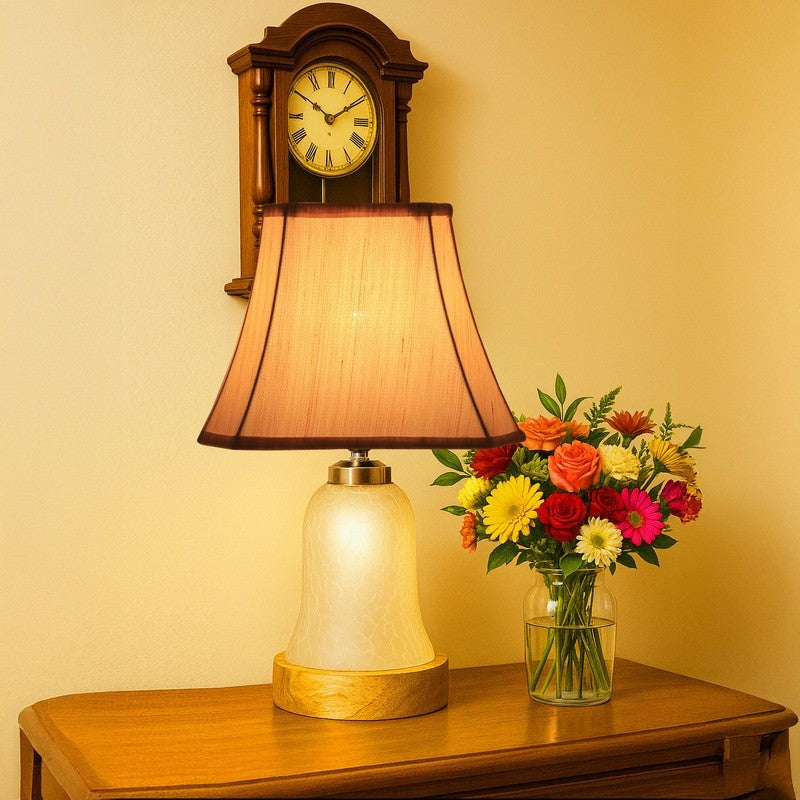 Zoravelle Square Wooden Table Lamp - OffWhite