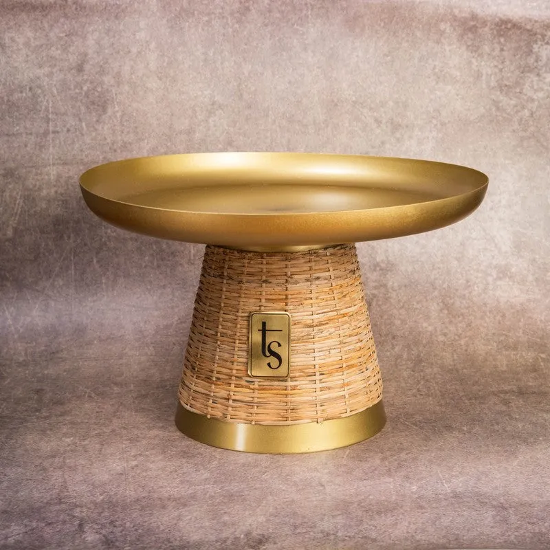 Woven Rattan Wooden Cake Stand media 3