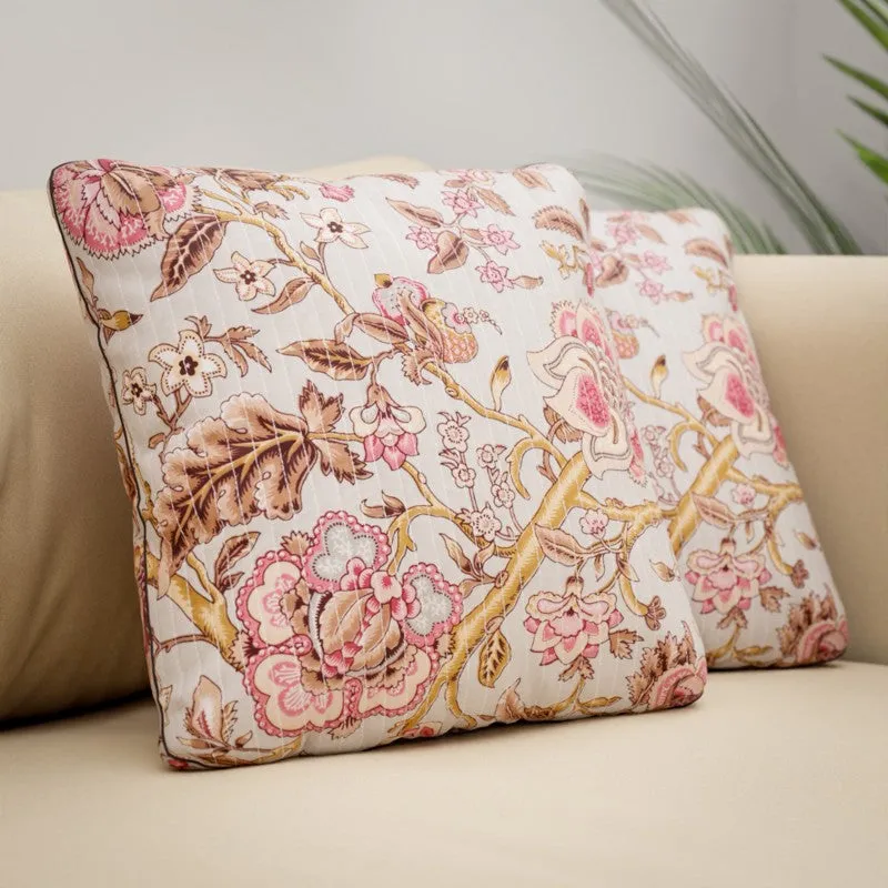 Floral Reverie Cotton Cushion Covers - Set Of Two media 5